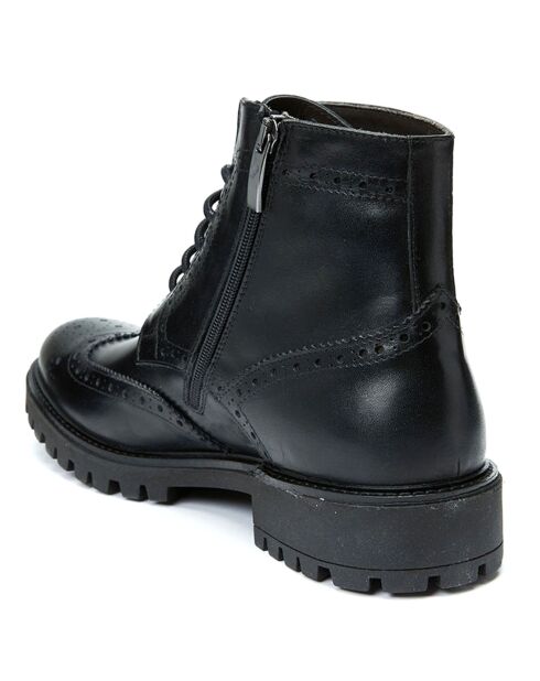 Boots en Cuir Anke Wing Cap noires