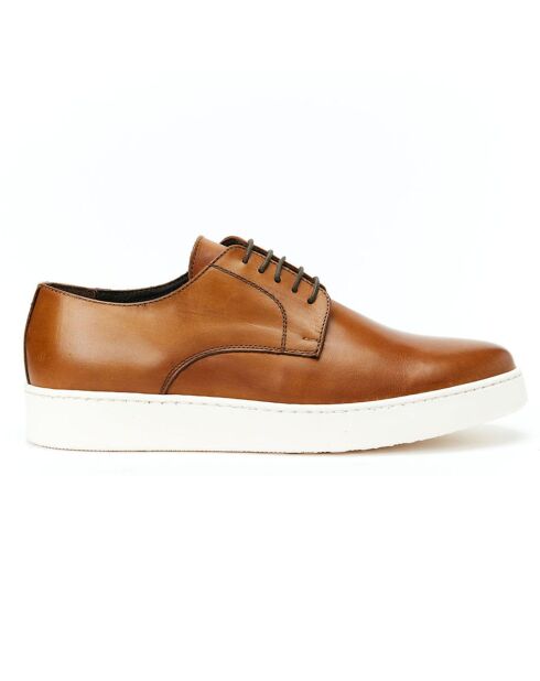 Sneakers en Cuir Plain marron