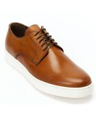 Sneakers en Cuir Plain marron