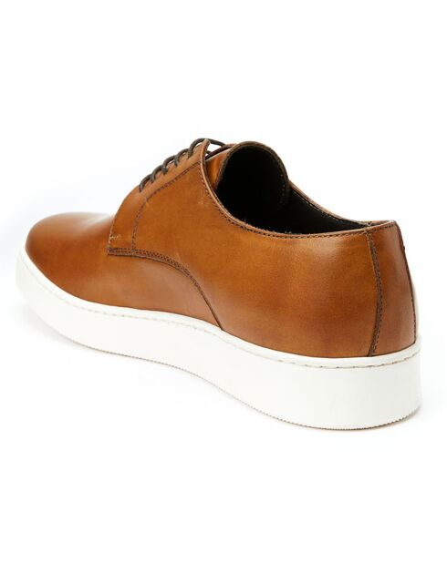 Sneakers en Cuir Plain marron