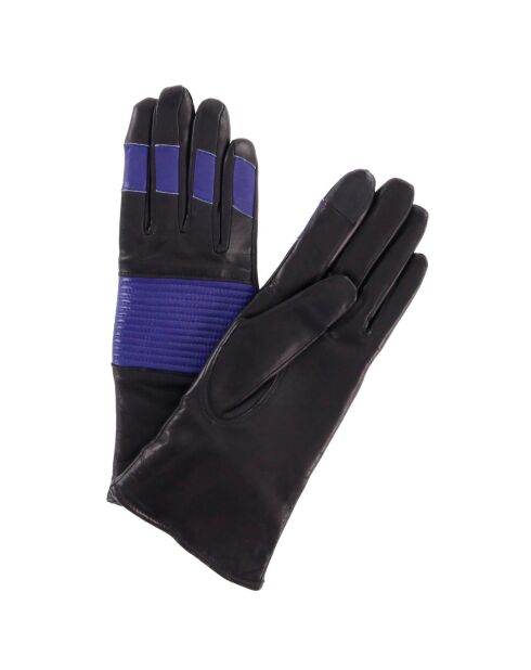 Gants en Cuir d'Agneau doublure Cachemire Gardinera noir/gicamele