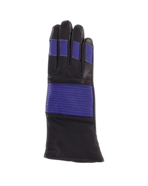 Gants en Cuir d'Agneau doublure Cachemire Gardinera noir/gicamele