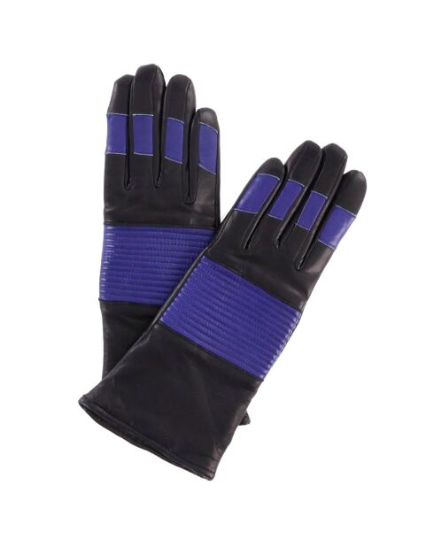 Gants en Cuir d'Agneau doublure Cachemire Gardinera noir/gicamele