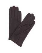 Gants en Cuir d'Agneau doublure Textile Fanny camel