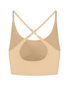 Brassière sans coutures bretelles croisées beige