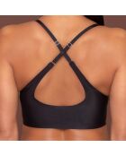 Brassière sans coutures bretelles croisées noire