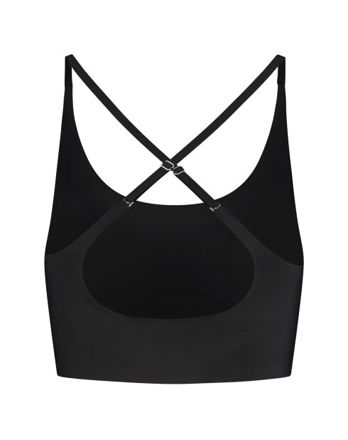 Brassière sans coutures bretelles croisées noire