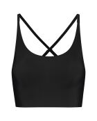 Brassière sans coutures bretelles croisées noire