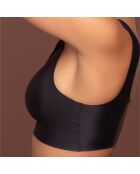 Brassière sans coutures décolleté en V noire