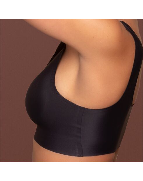 Brassière sans coutures décolleté en V noire