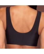 Brassière sans coutures décolleté en V noire