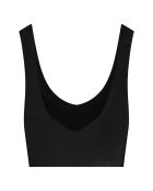 Brassière sans coutures décolleté en V noire