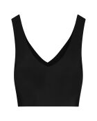 Brassière sans coutures décolleté en V noire