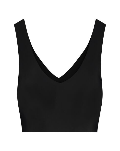 Brassière sans coutures décolleté en V noire