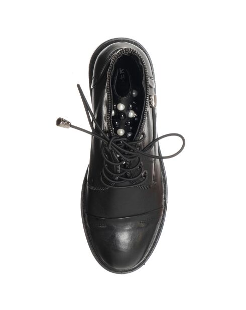 Bottines en Cuir végétal Cecile noires