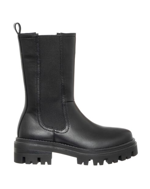 Stivali chelsea Nina in pelle vegetale neri - tacco 5 cm