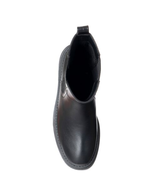 Chelsea boots en Cuir végétal Nina noires - Talon 5 cm