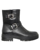 Schwarze Lana-Gemüselederstiefel