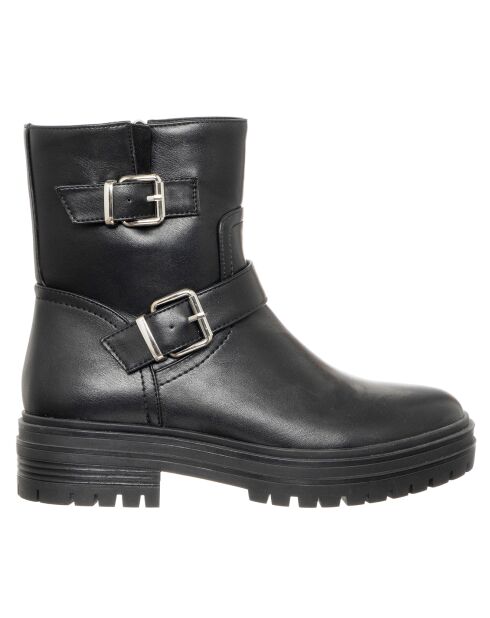 Schwarze Lana-Gemüselederstiefel
