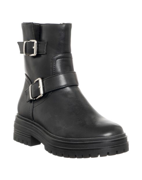 Schwarze Lana-Gemüselederstiefel