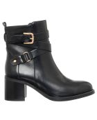 Bottines en Cuir végétal Rym noires - Talon 6.5 cm