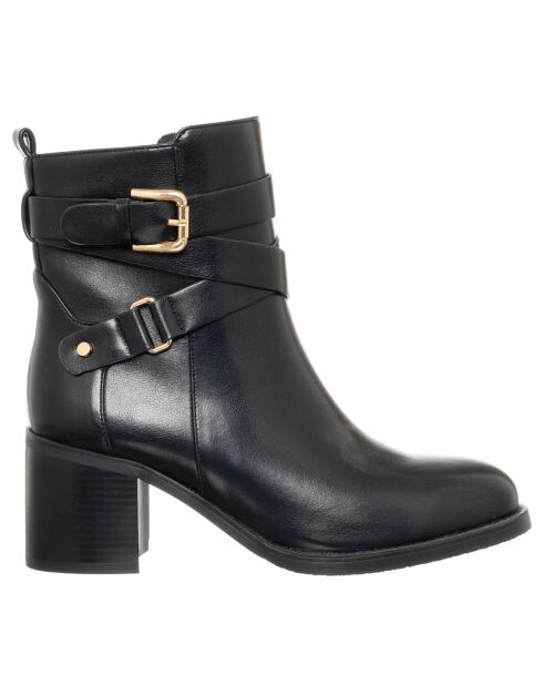 Bottines en Cuir végétal Rym noires - Talon 6.5 cm