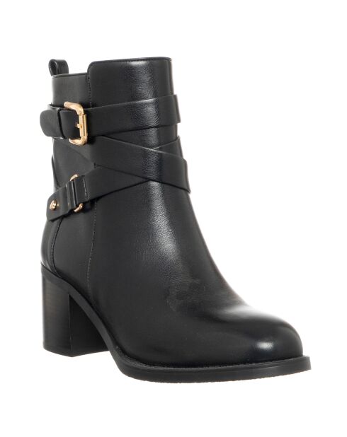 Bottines en Cuir végétal Rym noires - Talon 6.5 cm
