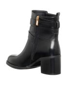 Bottines en Cuir végétal Rym noires - Talon 6.5 cm