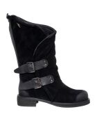 Bottes en Velours de Cuir noires