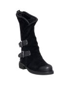 Bottes en Velours de Cuir noires