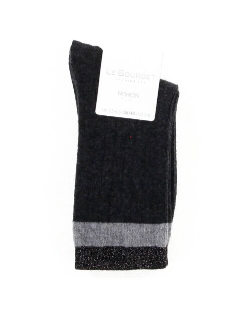 Calcetines Coline Black Heather de mezcla de lana y cachemir