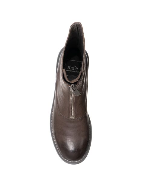 Boots en Cuir Loriana marron