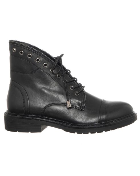 Bottines en Cuir végétal Cecile noires