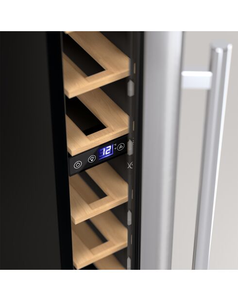 Refrigeratore per vino da incasso in argento da 7 bottiglie - 14,8x52,5x87,2 cm