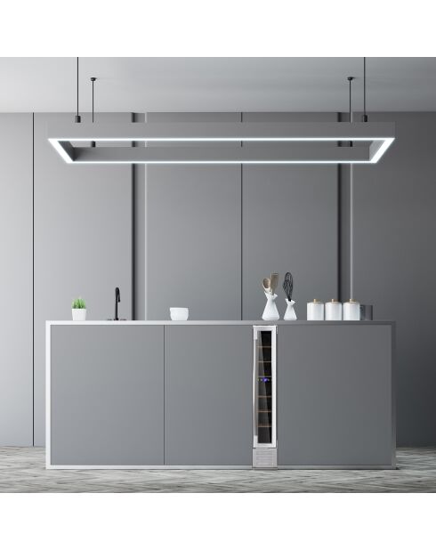 Refrigeratore per vino da incasso in argento da 7 bottiglie - 14,8x52,5x87,2 cm