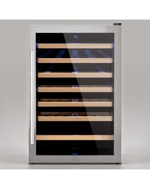 Cave à vin 48 bouteilles pose libre argentée - 54x53.8x83.4 cm