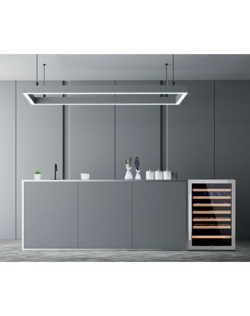 Cave à vin 48 bouteilles pose libre argentée - 54x53.8x83.4 cm