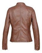 Veste en Cuir Aglae cognac