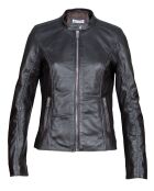 Veste en Cuir Aglae chocolat foncé