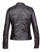 Veste en Cuir Aglae chocolat foncé