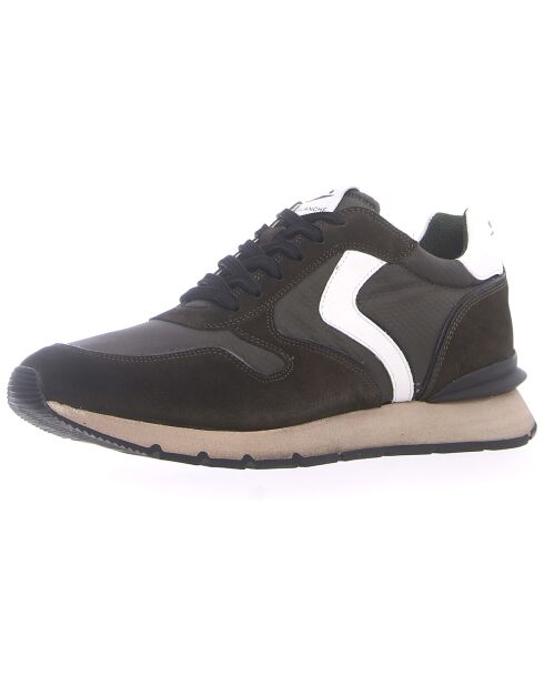Sneakers en Cuir Liam Race marron
