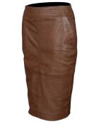 Audrey cognac leren rok