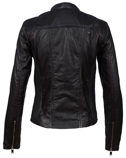 Veste en Cuir Balsane marron foncé