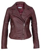 Veste en Cuir Bira bordeaux