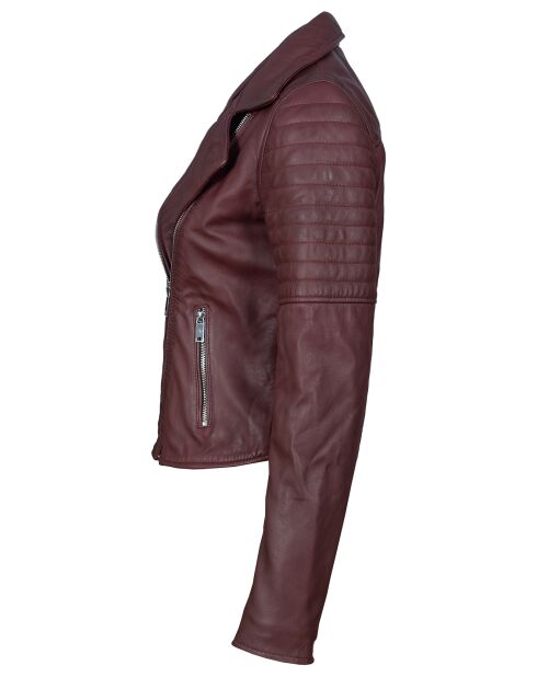 Veste en Cuir Bira bordeaux