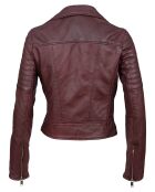 Veste en Cuir Bira bordeaux