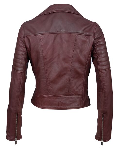 Veste en Cuir Bira bordeaux