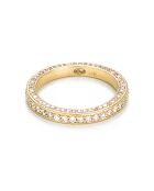 Anello Alleanza in oro giallo 1.01 ct con tre diamanti