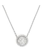 Colgante tipo cojín en oro blanco de 0,15 quilates