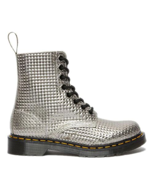 Boots en Cuir 1460 Pascal argentées